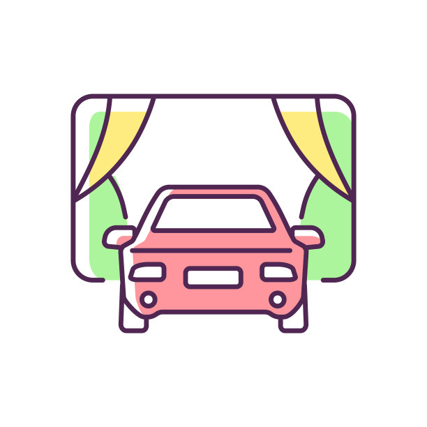 驱动器在电影院RGB颜色图标图片下载