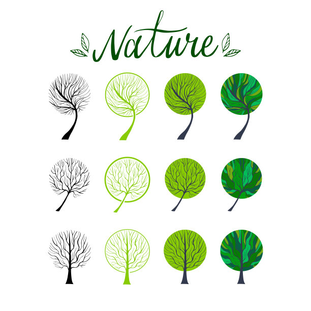树手绘生态集图片下载