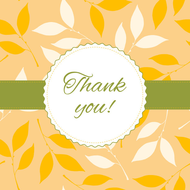 橙色的叶子图案的欣赏卡片图片下载