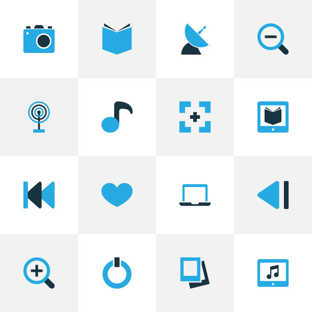 多媒体图标的颜色设置与喜爱图片下载
