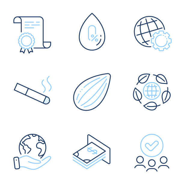 地球ATM钱和生态有机图标集图片下载