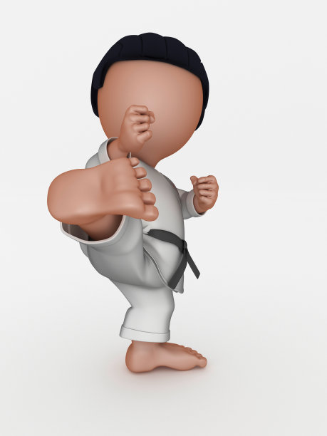 空手道武术卡通人物图片下载