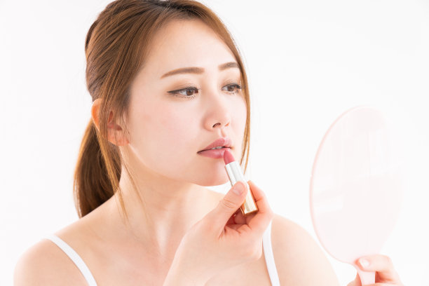 亚洲女性的美丽形象，口红，图片下载