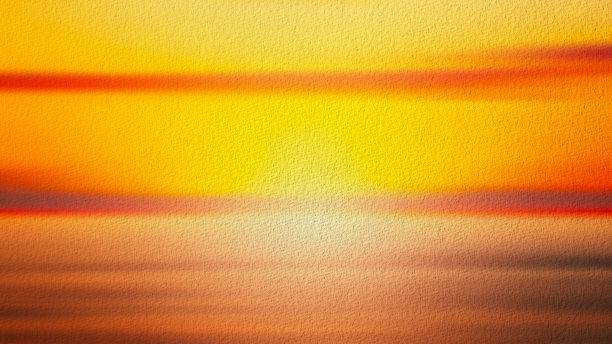 抽象的日出背景海和多云的天空之上。运动用云模糊了海水和红色的天空。水彩插图图片下载