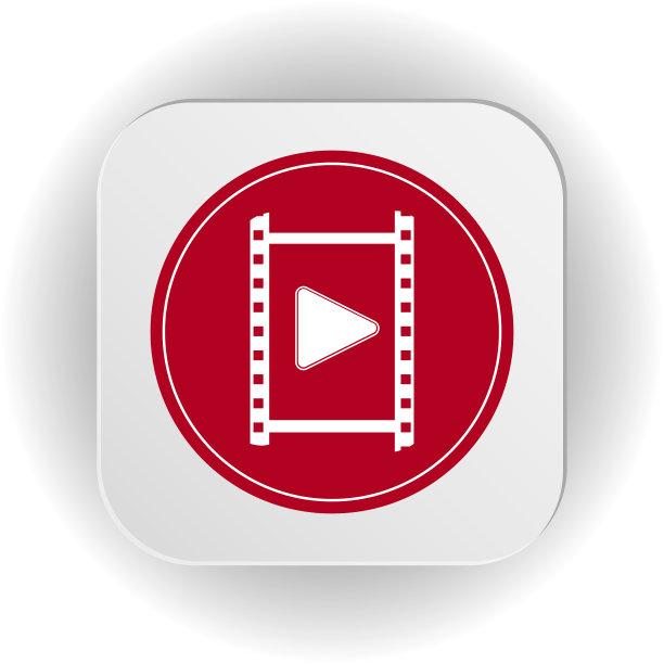 图标电影框架与播放图标股票的标志图片下载