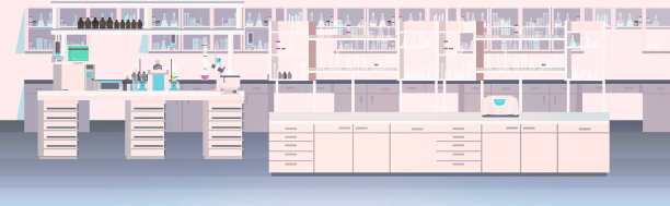 现代实验室内部空无一人化学图片下载