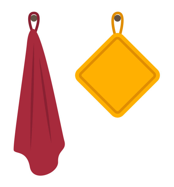 厨房或浴室挂钩上的毛巾图片下载