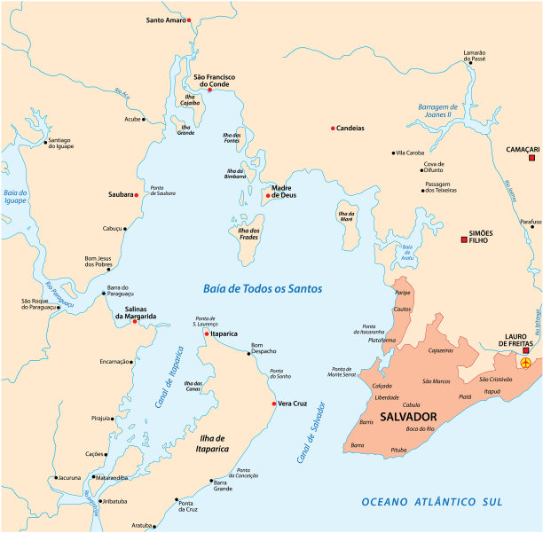 地图湾所有圣徒巴伊亚巴西图片下载