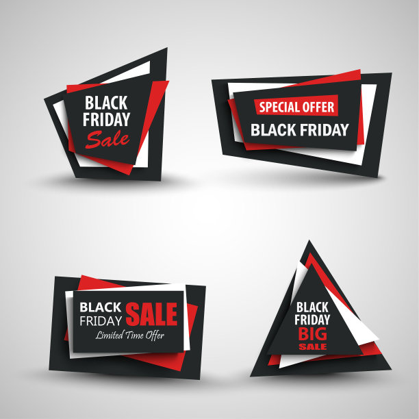 收集黑色星期五促销设计横幅图片下载