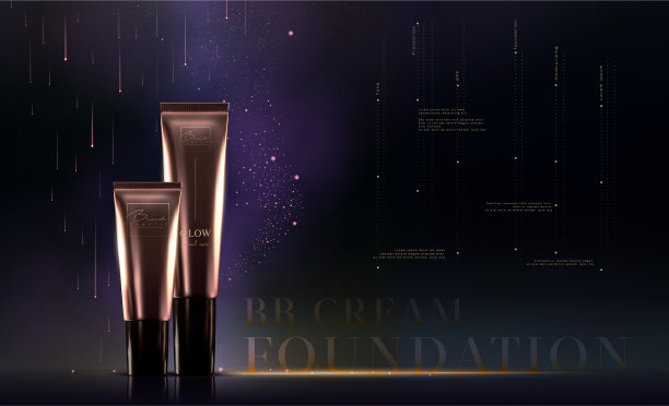 优雅的金色化妆品奢侈品背景图片下载