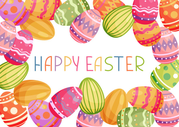 复活节贺卡有复活节的色彩图片下载