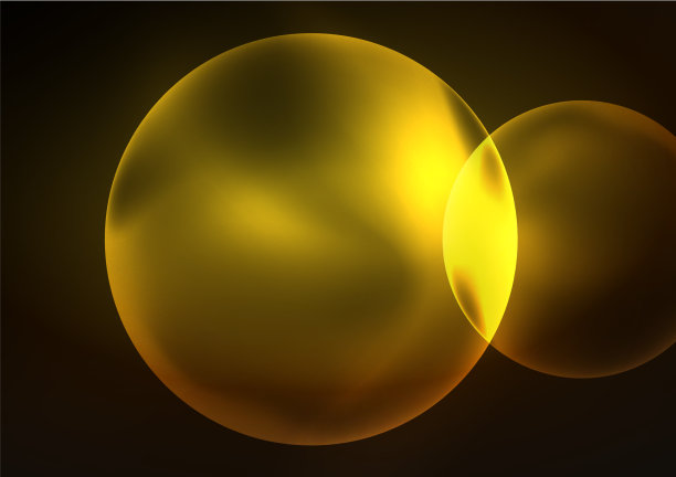 发光的霓虹灯，闪亮的透明气泡玻璃图片下载