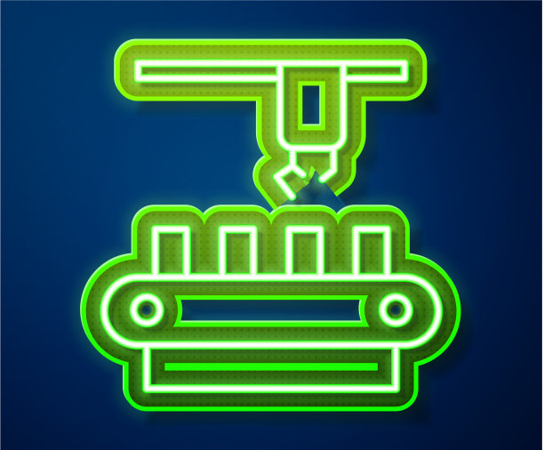 发光霓虹灯线工厂输送系统带图片下载