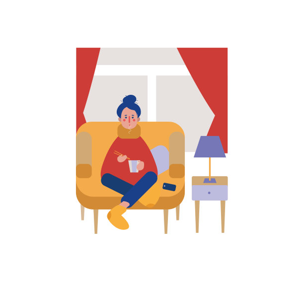 女人物坐在一个吃面条图片下载