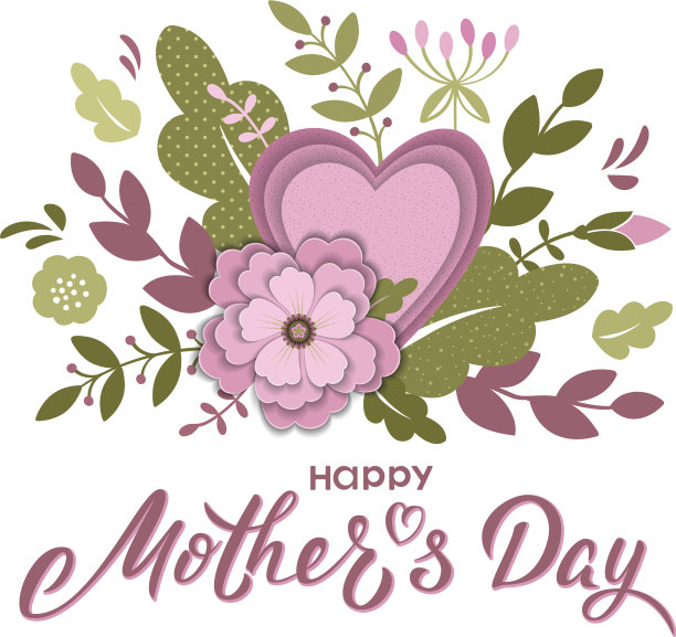 母亲节贺卡设计与手写字母图片下载