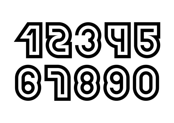 用黑白字体设置数字图片下载