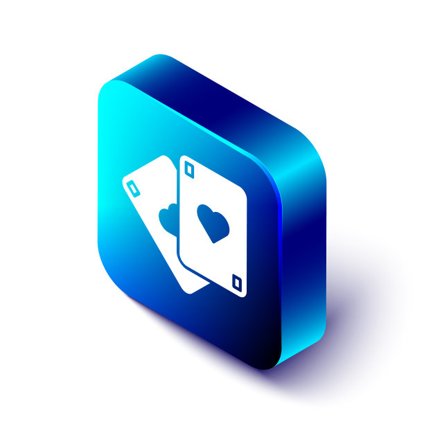 等距纸牌图标孤立在白色图片下载