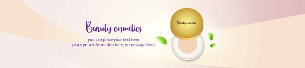 创意广泛的销售横幅设计。在粉红色的三维矢量背景化妆品产品平铺顶视图-空化妆品图片下载