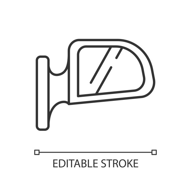 后视镜像素完美线性图标图片下载