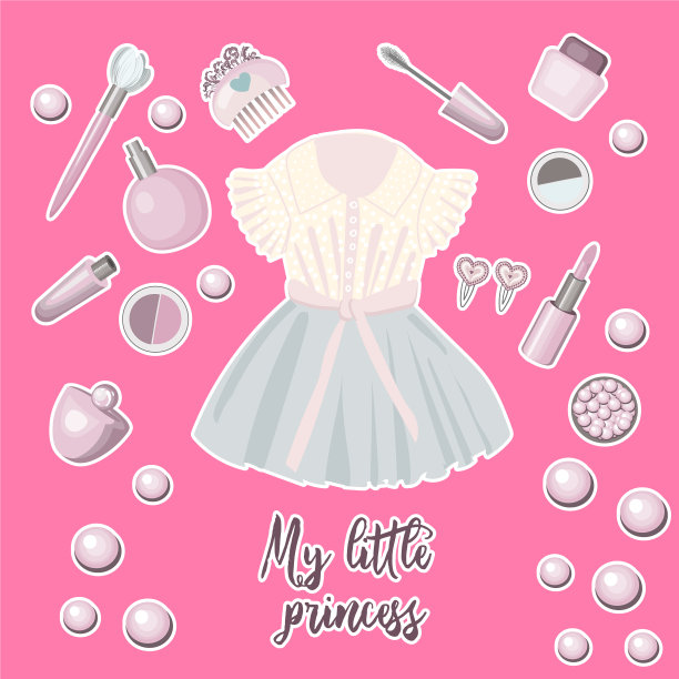 我的小公主为女孩们设计贴纸图片下载