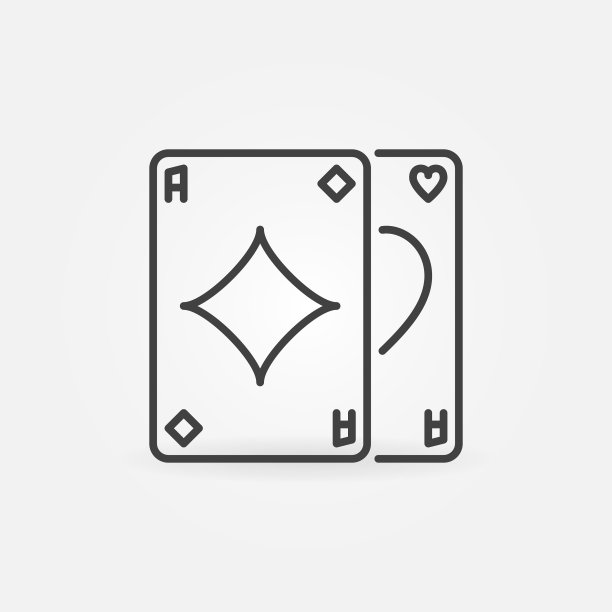 一对ACES轮廓扑克牌游戏图片下载