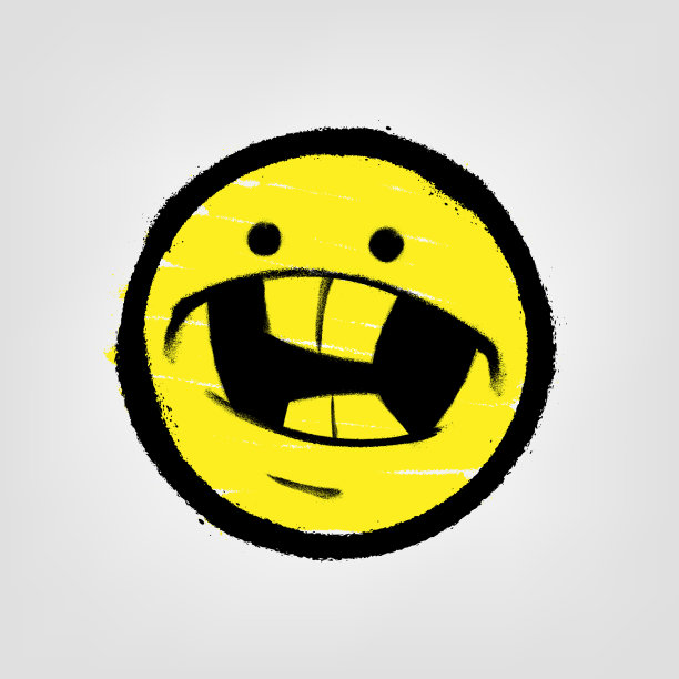 涂鸦表情符号笑脸喷漆图片下载