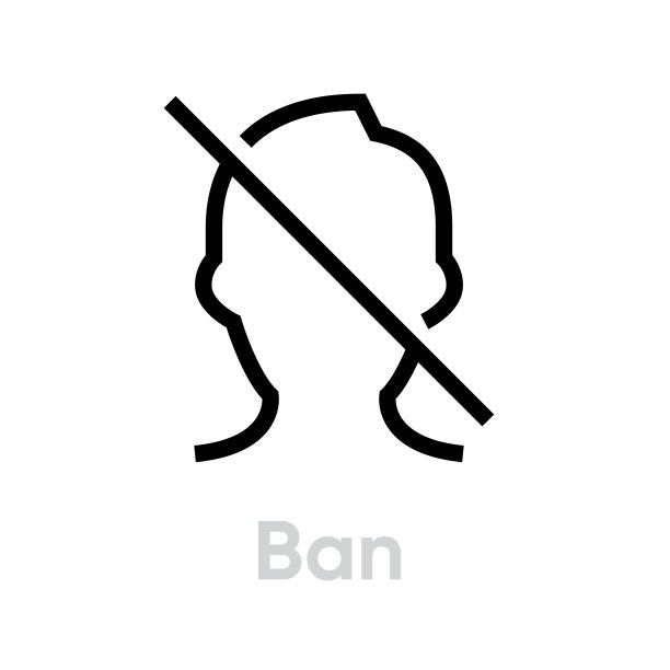 禁止没有口罩防护器图标。可编辑的直线向量。图片下载