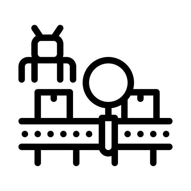 制造缺陷搜索图标矢量轮廓说明图片下载