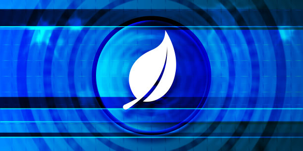 叶子图标最佳prime数字智能蓝色旗帜背景抽象未来主义运动插图图片下载