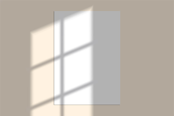 矢量模型的白色a4 a5空白和卡片。阴影覆盖的效果。透明柔和的光线和角落的阴影。透明窗影和自然闪电模型。10 eps网图片下载