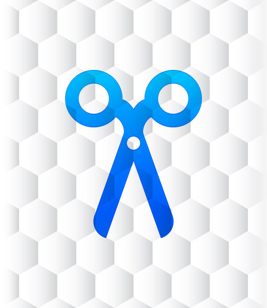 剪子图标六边形无缝图案抽象白色背景图片下载
