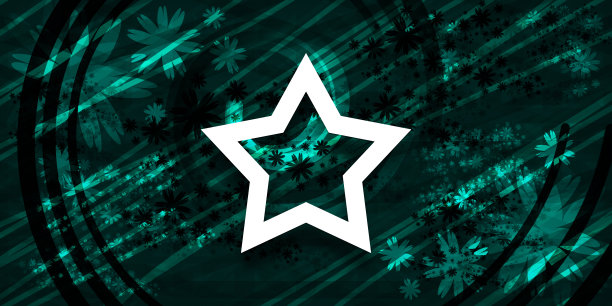 星星图标花卉祖母绿banner背景自然设计插画图片下载