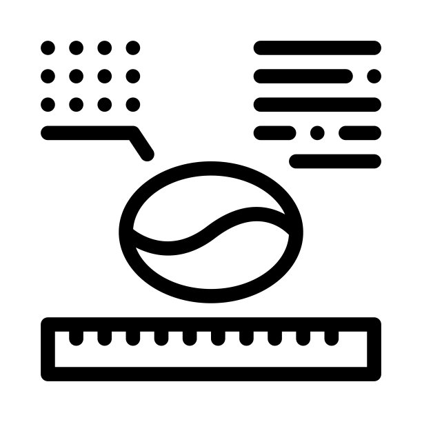 咖啡尺寸图标矢量轮廓插图图片下载