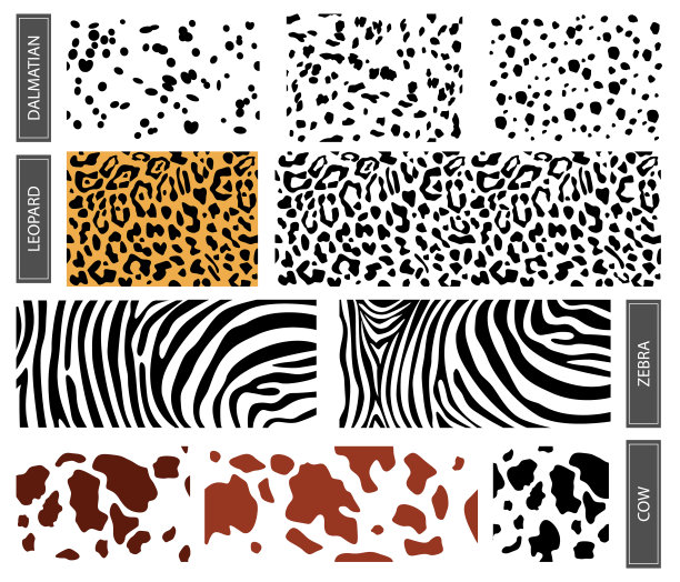 无缝斑点斑纹，豹斑。水平的背景下,图片下载