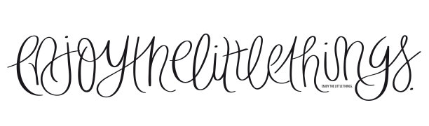 享受小事情。黑毛笔书法横幅图片下载