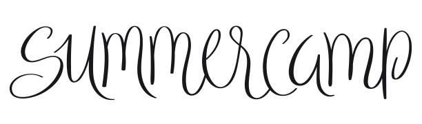 夏令营黑毛笔书法横幅图片下载