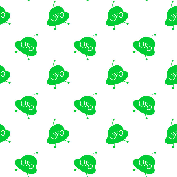 无缝模式与飞碟，不明飞行物。矢量背景和纹理的织物，包装，壁纸，纺织品，服装，封面图片下载