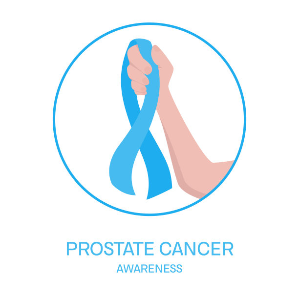前列腺癌意识蓝带医学插画图片下载