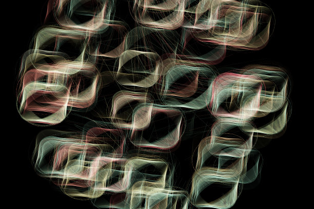 抽象的世纪中叶的灵感粉彩艺术复古技术，科学，和50年代的时代主题。库存图片背景。图片下载