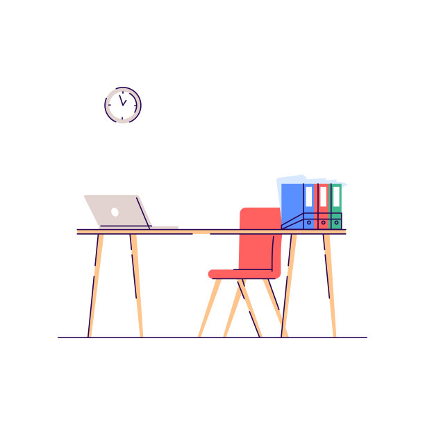 企业管理半平面RGB彩色矢量插图图片下载