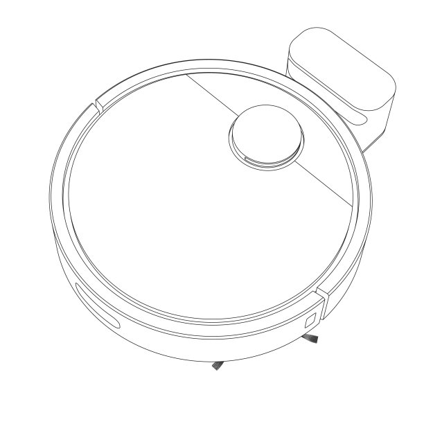 矢量机器人真空吸尘器-线艺术图片下载