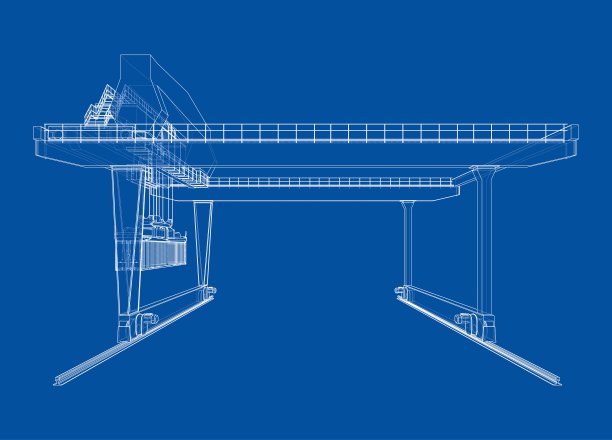 轨道式龙门集装箱起重机外形图片下载