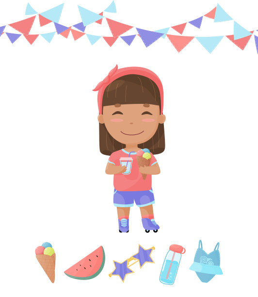 孩子的性格在暑假图片下载