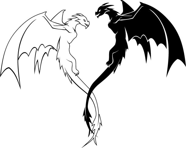 双龙飞行侧视图图片下载