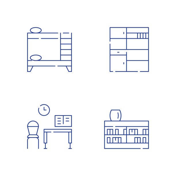 儿童房家具双层床图片下载