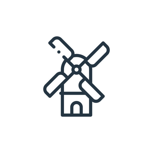 风车矢量图标孤立的白色背景。轮廓线，细线风车图标用于网站设计和移动，应用程序开发。细线风车轮廓图标矢量插图。图片下载