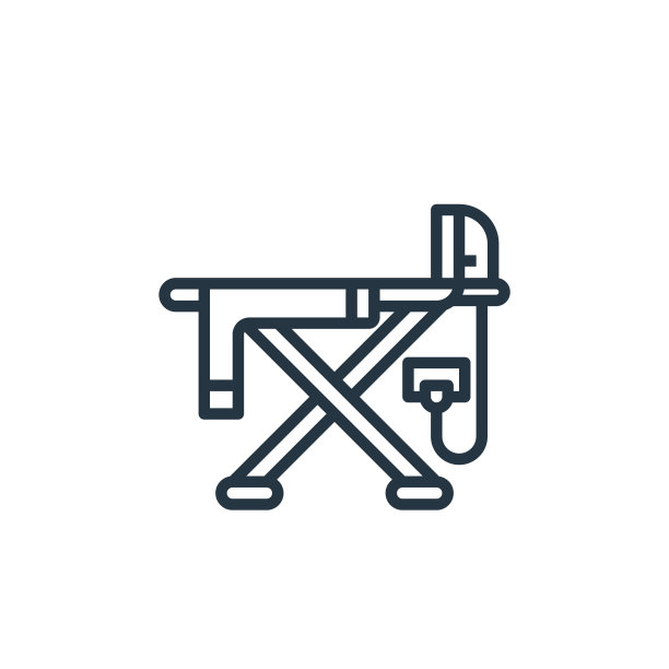 熨烫板矢量图标孤立在白色背景。轮廓，细线熨烫板图标，用于网站设计和移动，应用程序开发。细线熨烫板轮廓图标矢量插图。图片下载