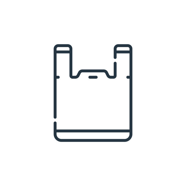 塑料袋矢量图标孤立的白色背景。提纲，细线塑料袋图标用于网站设计和手机，应用程序开发。细线塑料袋轮廓图标矢量插图。图片下载