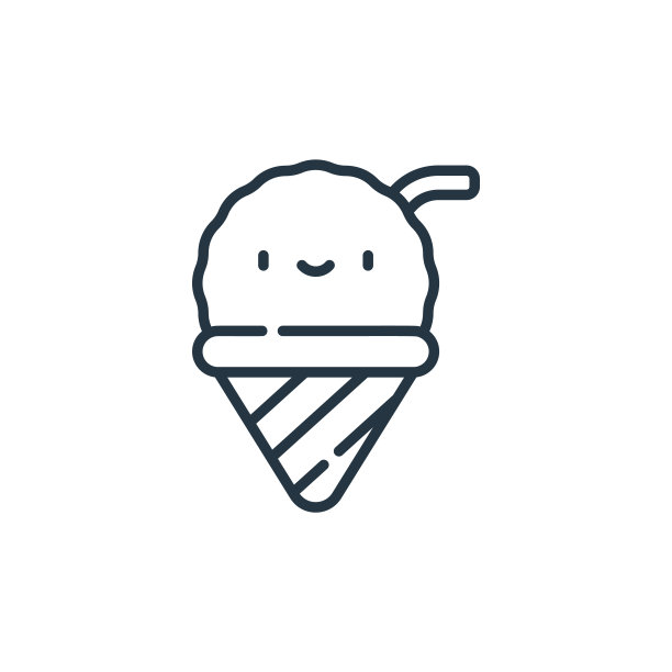 冰淇淋矢量图标孤立在白色背景。轮廓、细线冰淇淋图标用于网站设计和手机、应用程序开发。细线冰淇淋轮廓图标矢量插图。图片下载
