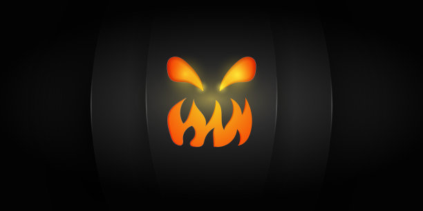 杰克灯的脸在黑暗的背景。图片下载